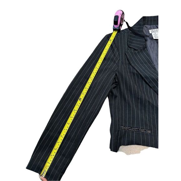 Vintage Uniform JohnPaulRichard Blazer Women's 12 Pinstripe Dark Academia Jacket - Picture 6 of 8